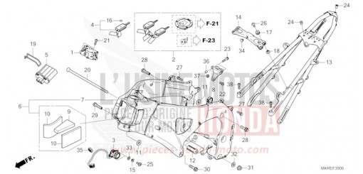 CARROSSERIE DE CHASSIS CBR1000SPR de 2024